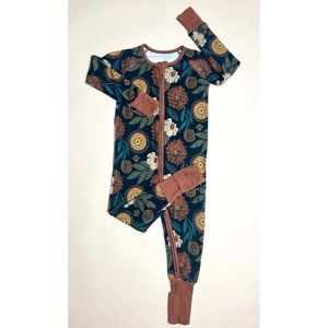 NEW!!! William &‎ Ryan Baby  Girl Bamboo Boho Floral Zippy Size 6-12 months